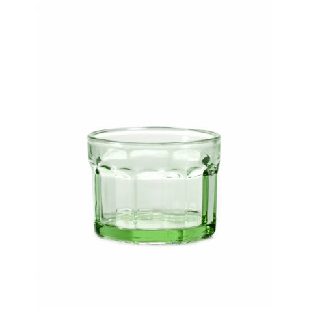 SET 4 BICCHIERI VERDE VETRO FISH E FISH D8 H6