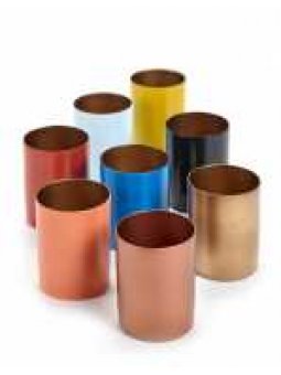 CANDELA PORCELLANA ORO/COLORE ASS/8 D 6 H 7,8