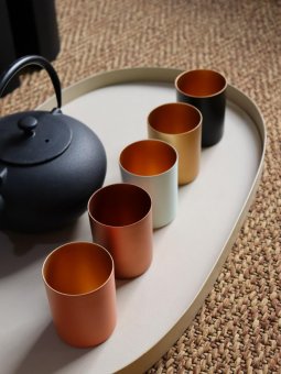 CANDELA PORCELLANA ORO/COLORE ASS/8 D 6 H 7,8