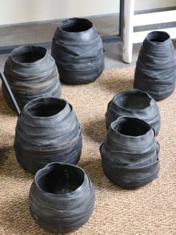 VASO GOMMA  RICICLATA H25