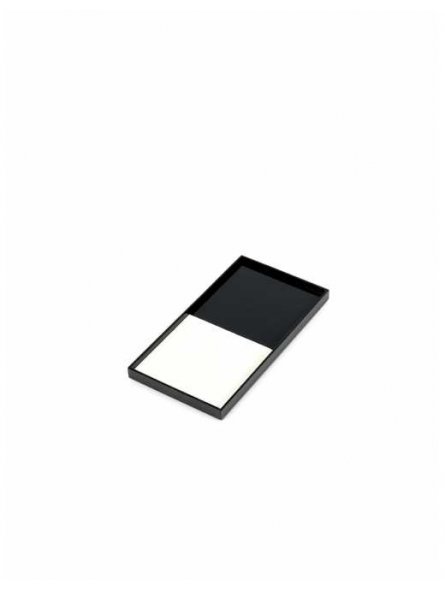 VASSOIO LEGNO NERO-BIANCO 30X15 H1,8