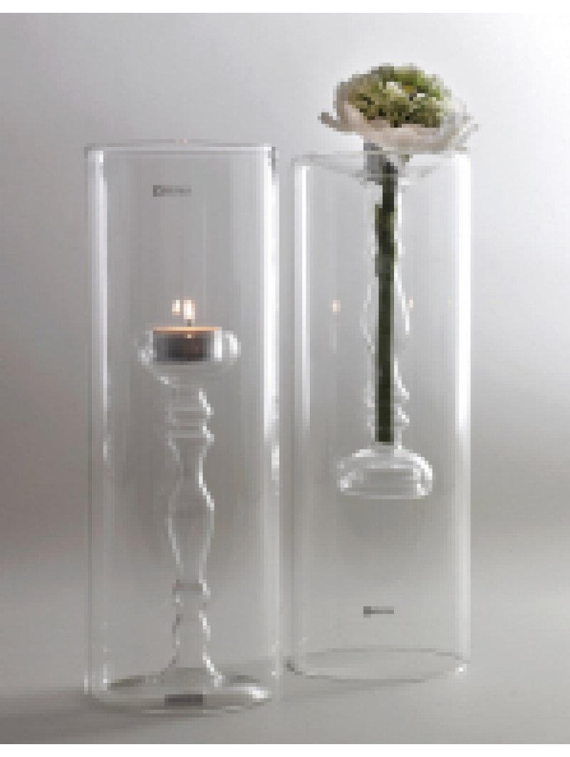 PORTA CANDELE VETRO