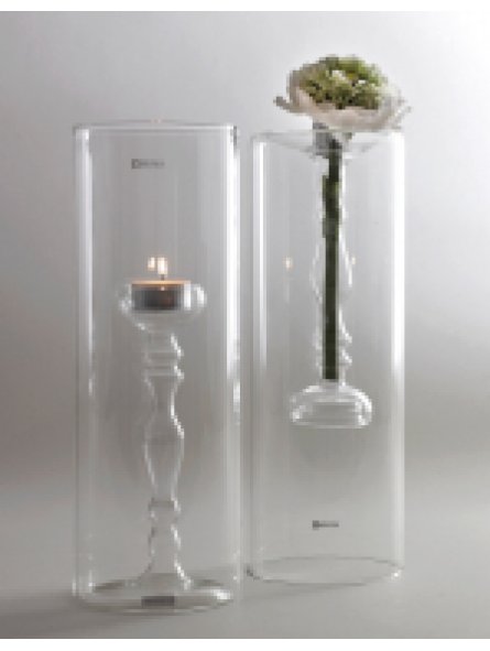 PORTA CANDELE VETRO
