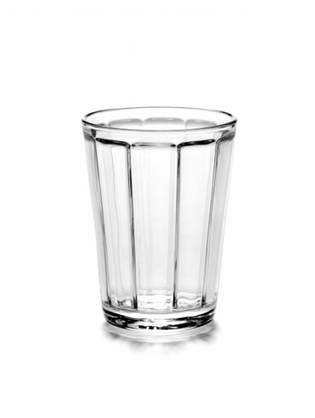 SET 4 BICCHIERI VETRO SFACCETTATO H9.5