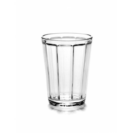 SET 4 BICCHIERI VETRO SFACCETTATO H9.5