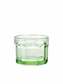 SET 4 BICCHIERI VERDE VETRO FISH E FISH D8 H6