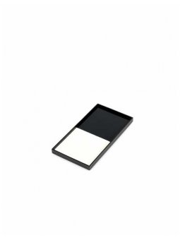 VASSOIO LEGNO NERO-BIANCO 30X15 H1,8