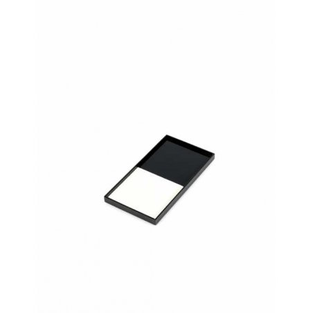 VASSOIO LEGNO NERO-BIANCO 30X15 H1,8