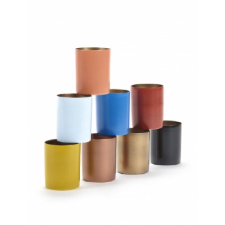 CANDELA PORCELLANA ORO/COLORE ASS/8 D 6 H 7,8