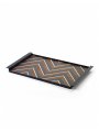Vassoio  in metallo e legno L 54W 30H 3